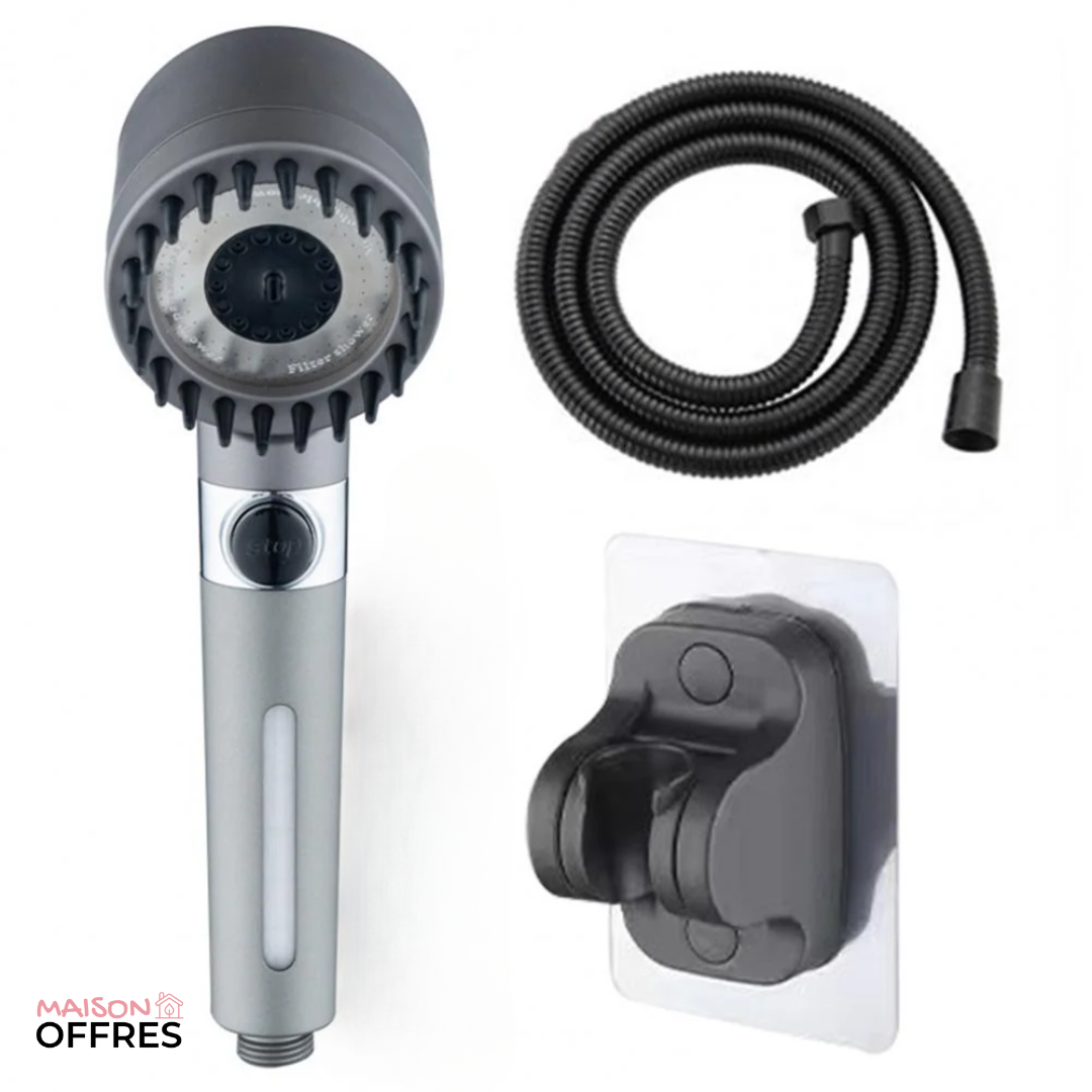 Borhe® Douche – Pommeau de douche multifonction 4-en-1 massage et soin de la peau