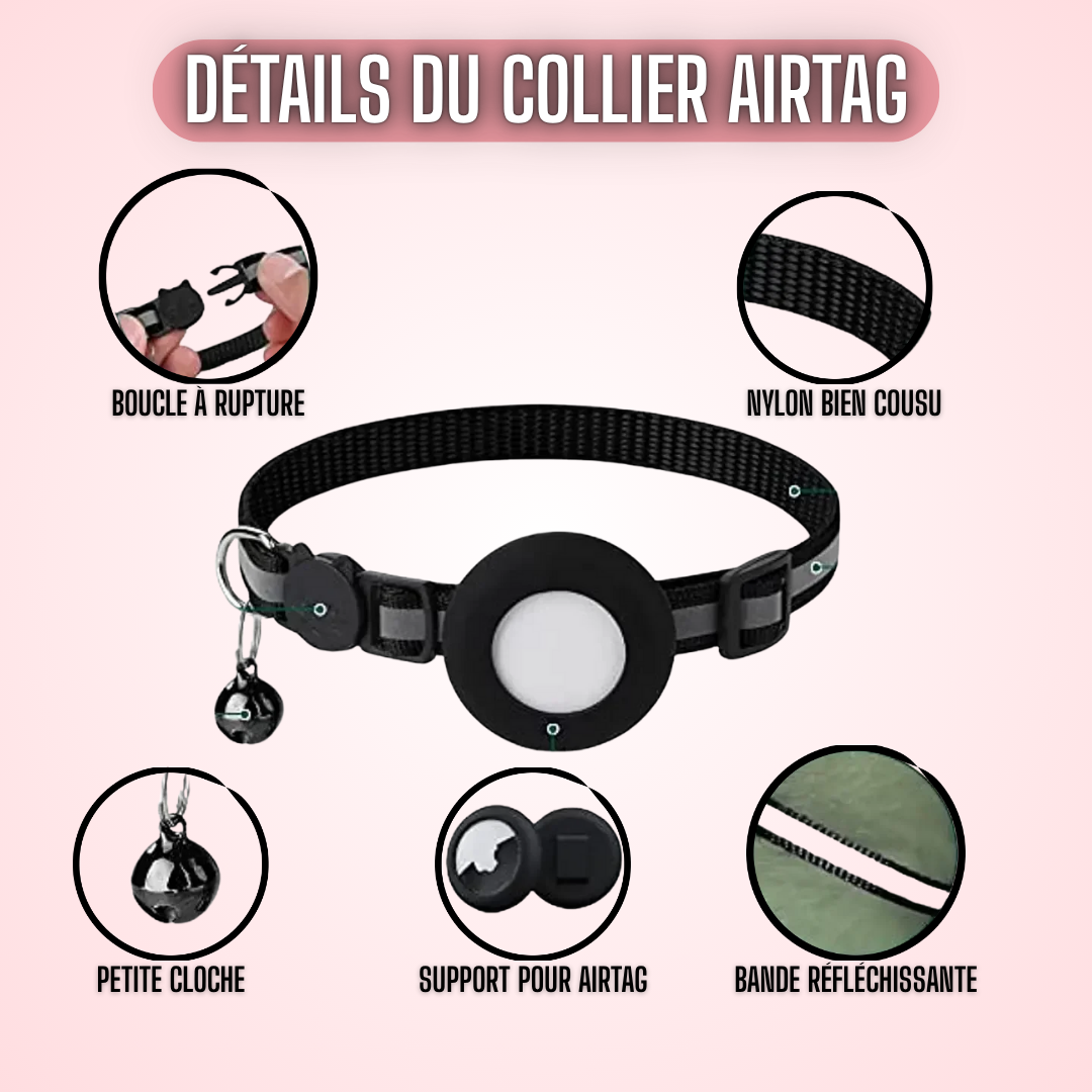 Collier AirTag pour chats et petits chiens