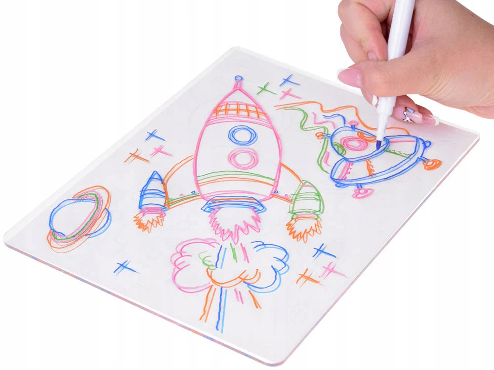 Bloc de dessin magique en 3D pour les enfants