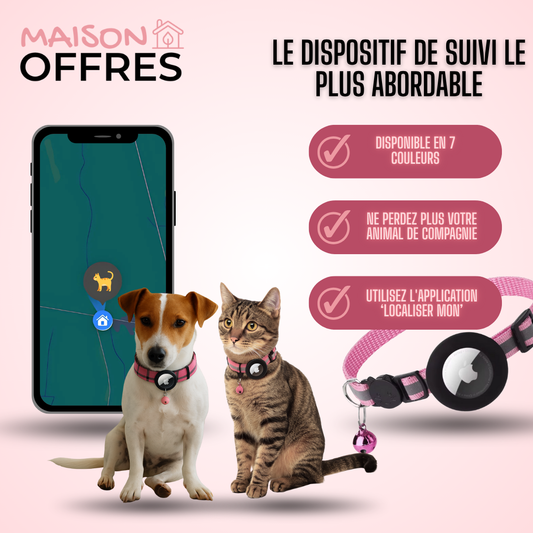 Collier AirTag pour chats et petits chiens